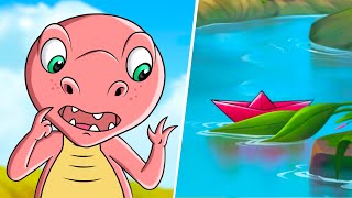 Row Row Your Boat Baby T Rex | Fun For KidsTV - Nursery Rhymes & Baby Songs