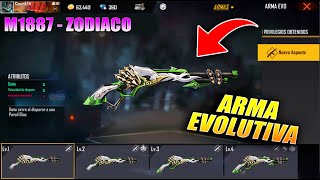 LLEGÓ! NUEVA ARMA EVOLUTIVA M1887 *ZODIACO* en FREE FIRE! REGRESA el CUELLO de TORTUGA y MAS