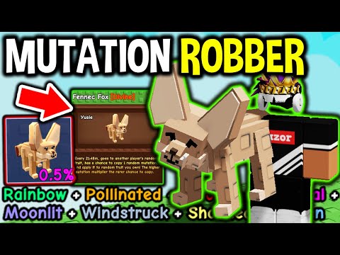 Using FULL FENNEC FOX MUTATION ROBBING TEAM in Roblox Grow a Garden..