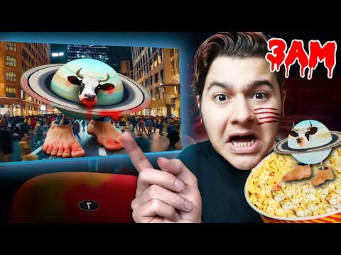 GECE 3'te TÜM LA VACA SATURNO SATURNİTA FİLMLERİNİ İZLEMEYİN !! (GERÇEK HAYATTA EVİME GELDİ)