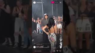 Jaden Hossler kissing Nessa Barrett and slapping her ass after performance