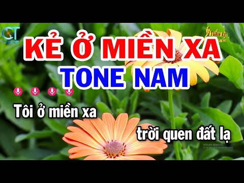 Karaoke Kẻ Ở Miền Xa Tone Nam ( Dm ) Nhạc Sống Beat Mới | Karaoke Tuấn Kiệt