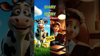 Stop Confusing DAIRY and DIARY Forever! #learnenglish #shorts
