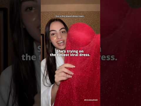 Trying the tiniest viral dress
