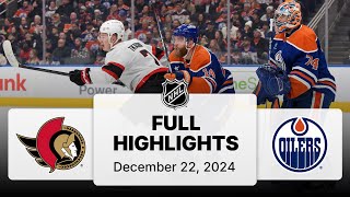 NHL Highlights | Senators vs. Oilers - December 22, 2024