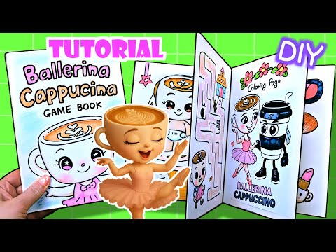 Tutorial) How To make Ballerina Cappiccina Game Book #paperdiy #howto