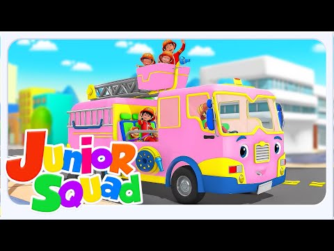 Junior Squad ล้อบนรถดับเพลิง เนอ สเซอรี่ ไรม์ | เพลง สำหรับ เด็ก