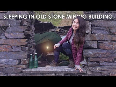 Rainy Night in Old Mining Building.. a weird lil shelter, but it worked :)