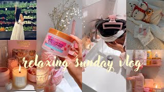 Relaxing Sunday Vlog 🎀🛁🕯️ Visiting Bookstore, Cozy Showers, Baking & Cooking 🍪📖