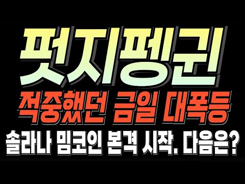 [펏지펭귄 코인 분석] 금일 정확했던 업비트 상승률 1위 ! ! 아직 갈 자리 많습니다. 밈코인 대상승장, 목표가격은 과연 ?
