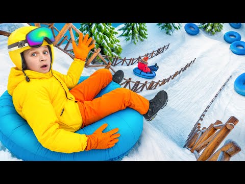 Roma Rides the Snow Slides at SKI Dubai