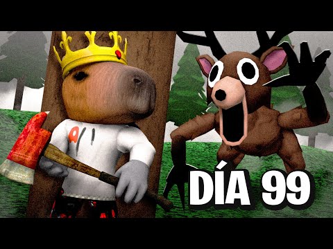 SOBREVIVÍ a 99 DÍAS en el BOSQUE de ROBLOX