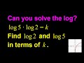 Logarithms and Quadratic Equations