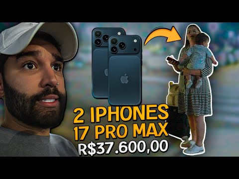 COMPREI  2 IPHONES 17 PRO MAX E UMA DESCONHECIDA TROUXE DE AVIÃO PRA MIM 😱