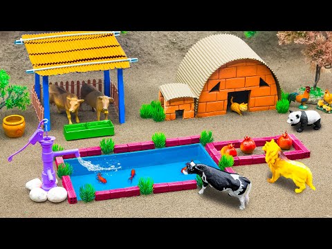 40 Minutes Satisfying Make Horse Barn and Farm Diorama | Cattle Farm | DIY Miniature Farm