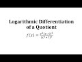 Logarithmic Differentiation Techniques