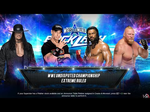 Roman Reigns vs Brock Lesnar vs Undertaker vs John Cena for undisputed championship at WrestleMania