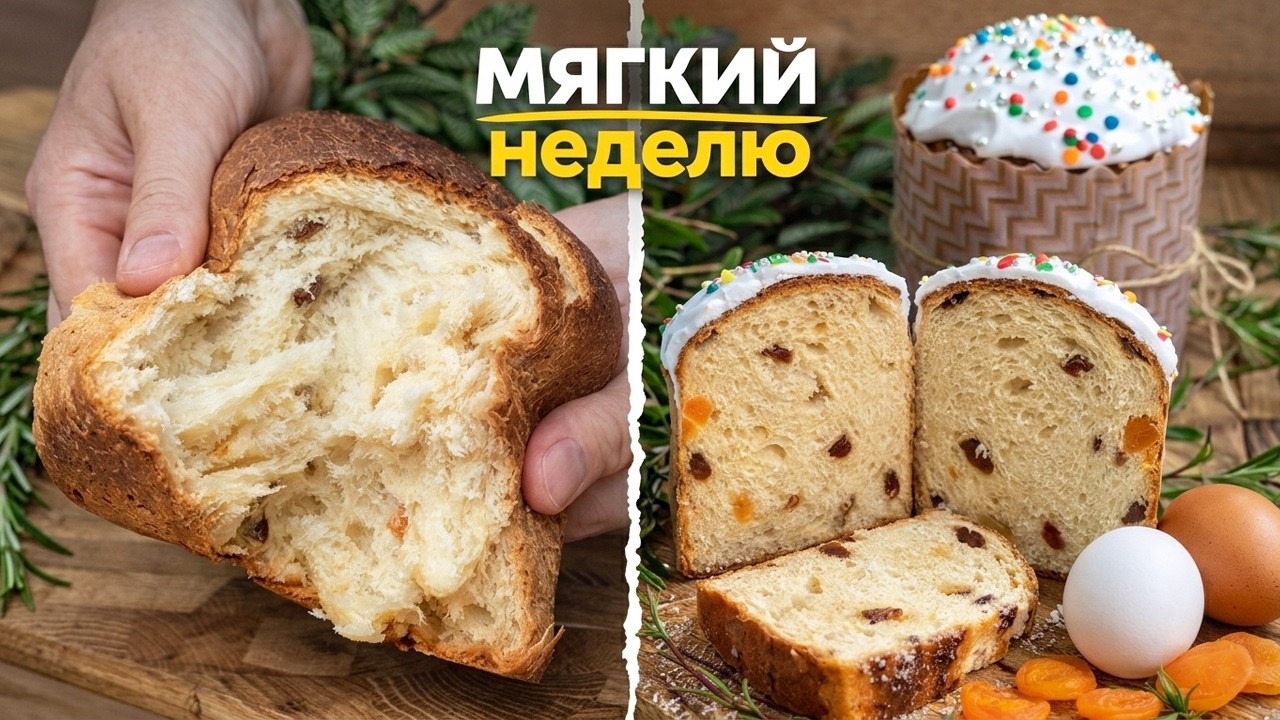 Не вымешиваю! А кулич мягкий до пасхи получится у всех. Легкий рецепт