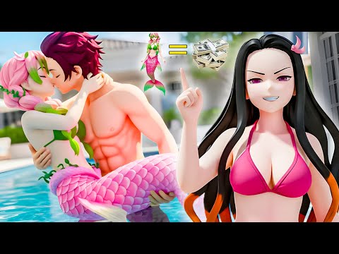 RESCUING MERMAID KANROJI MITSURI FROM NEZUKO'S PLOT - LiSA "Gurenge" | Kimetsu no Yaiba