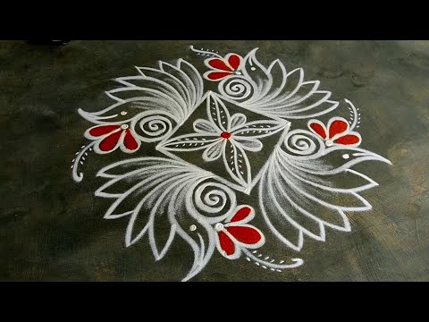 Aadi madham lotus kolam Design🌹beautiful kolam rangoli designs🌹muggulu simple designs for daily use