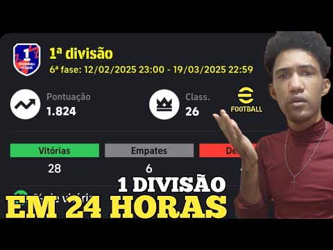 Peguei 1 DIVISAO em 24 HORAS eu POSSO PROVAR o SEGREDO no eFootball 2025 Mobile