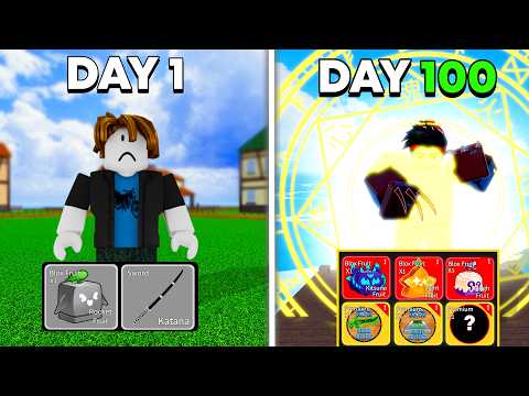 I Survived 100 Days in Blox Fruits!