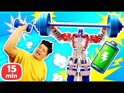 🤖💪 ¿Cómo Optimus se Volvió Tan Grande? | Jugamos con Coches y Transformers
