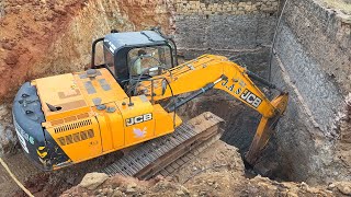 JCB JS215 Excavator Extension and Deepening an Old Well for Farming Land | Excavator