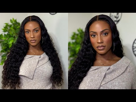 STEP BY STEP LOOSE DEEP WAVE WIG INSTALL | |CLOSURE CAN BE GLUELESS FT. WIGGINS HAIR