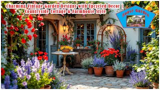 Charming Vintage Garden Designs with Upcycled Decor | Countryside Cottage & Farmhouse Style