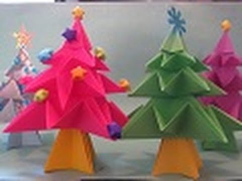 Cómo hacer un Arbolito de NAVIDAD en Origami - Floritere - 2011