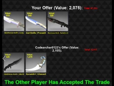 Counter Blox Roblox Offensive Value List 07 2021 - how much are roblox knives counter blox