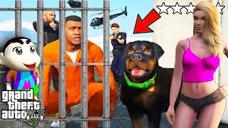 Franklin And his Girlfriend & Shinchan's Chop Worst Day in Prison Break Begins in GTA 5! | ShivGam