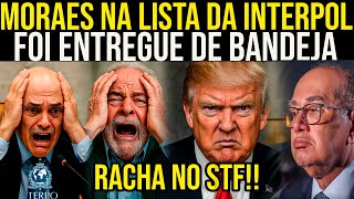 RACHA NO STF ALEXANDRE DE MORAES PRESO POR TRUMP E COLOCADO NA LISTA DA INTERPOL DIZ EDUARDO BOLSONA