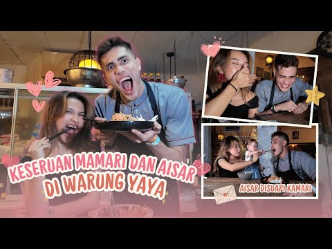 KESERUAN MAMARI DAN KAMARI NEMENIN @AisarKhaledd MAKAN DI WARUNG YAYA! #VLOG 23