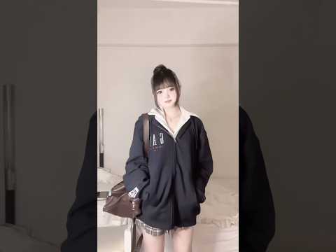 GAPの30周年パーカー2色買った✨お団子×パーカーの制服コーデ大好き❤️#gap #パーカー #制服