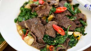 The Best Beef Stir-Fry with Thai Basil Recipe (金不换炒牛肉) – Ready in 15 Minutes