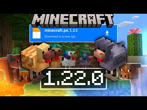 SAIU! ATUALIZAÇÃO DO MINECRAFT PE 1.22  - Minecraft Bedrock Mcpe