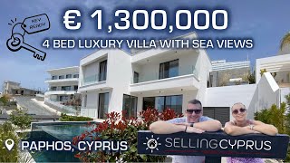 4 bedroom luxury villa with sea view for sale in Paphos , Cyprus.