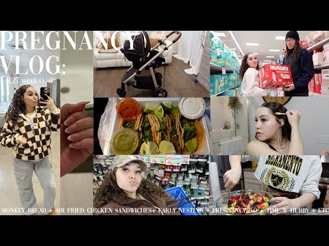 VLOG- nursery setup + breakfast date + press on nails + cook/bake w me + shopping + yap session +etc