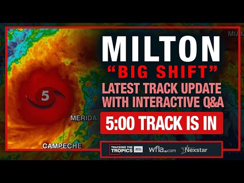 #BREAKING: "BIG SHIFT" IN TRACK: Hurricane Milton's New Cone with Live Q&A | Tracking the Tropics