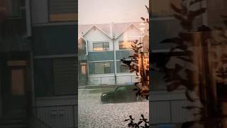 Pretty bad hailstorm in Calgary 😱 #calgarylife #shorts #canadavlogs #hailstorm #canadalife #canada