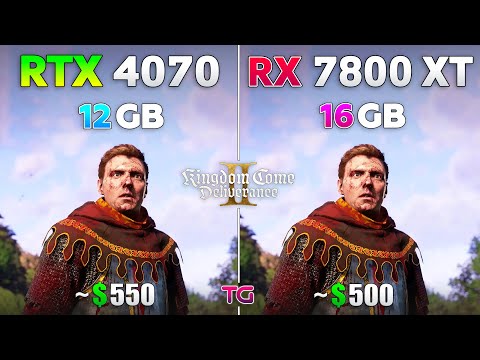 Kingdom Come Deliverance 2 : RTX 4070 vs RX 7800 XT | 1080p | 1440p | 4K