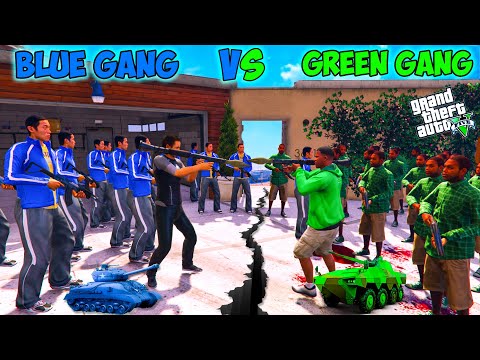 Franklin Green Gang VS Shinchan Blue Gang Ultimate Strongest Challenge In GTA 5!