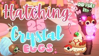 𑣲 I Hatched 25 Crystal eggs for the NEW Crystal Egg ONLY Pets!! (Strawberry Turtle?) | Adopt me! 𝜗ৎ