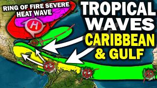 Tropical Update, Tropical Wave Action Increase Mid July Caribbean & Gulf? Storm Chances? Heat Wave