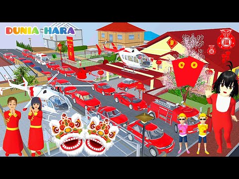 Yuta Rumah Baru Angpao Raksasa Imlek CNY 2023🧧Kumpulkan Mobil Merah Ada Barongsai | Sakura School