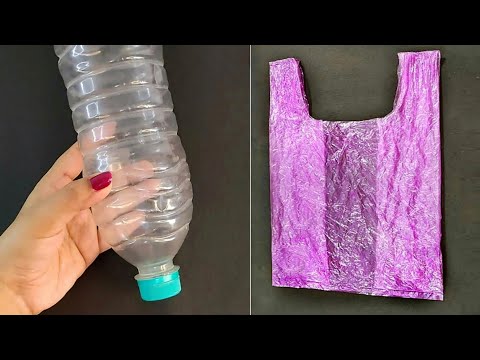 3 Superb Home Decor Ideas using Waste Plastic Bottle and Plastic Carry Bag - Home Decor Idea