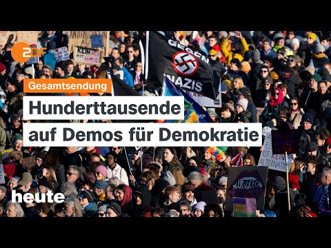 heute 19:00 Uhr vom 08.02.25 Demos für Demokratie, Freilassung Geiseln Israel, Wahlen in Kosovo