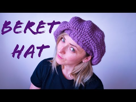 Left handed crochet  Beret hat Easy and Fast perfect for beginners